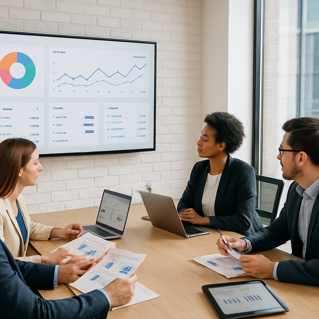 real estate team discussing back office implementation strategies