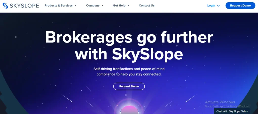 Skyslope real estate back office management home page