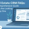 eal estate agent using CRM dashboard with icons for listings, communication, and analytics